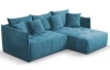 Rohová sedacia súprava Magic, modrá látka