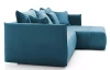 Rohová sedacia súprava Magic, modrá látka