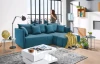 Rohová sedacia súprava Magic, modrá látka