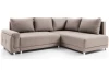 Rohová sedacia súprava Beate, hnedo-béžová látka, pravý roh