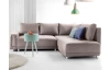 Rohová sedacia súprava Beate, hnedo-béžová látka, pravý roh