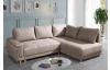 Rohová sedacia súprava Beate, hnedo-béžová látka, pravý roh