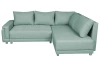 Rohová sedacia súprava Beate, mentolovo zelená látka, pravý roh