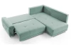 Rohová sedacia súprava Beate, mentolovo zelená látka, pravý roh