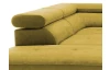 Rohová sedacia súprava Fabio, žltá látka, ľavý roh
