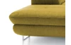 Rohová sedacia súprava Fabio, žltá látka, ľavý roh