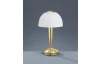 Stolová LED lampa Ventura 29 cm, lesklá mosadz/biele sklo