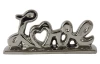Dekorácia Love 26 cm, strieborná