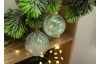 Vianočné ozdoby 4 ks priehľadné sklenené gule, 7 cm