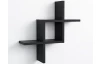 Nástenný regál/polica Geometry, čierny