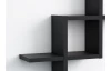 Nástenný regál/polica Geometry, čierny