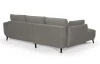 Rohová sedacia súprava Allegra, stredne šedá látka, ľavý roh