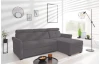 Rohová sedacia súprava Harris, tmavo šedá tkanina, pravý roh