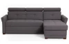 Rohová sedacia súprava Harris, tmavo šedá tkanina, pravý roh