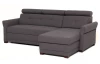 Rohová sedacia súprava Harris, tmavo šedá tkanina, pravý roh