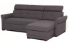 Rohová sedacia súprava Harris, tmavo šedá tkanina, pravý roh