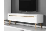 Široká TV skrinka Nordi, 160 cm, dub riviéra/biela lesk