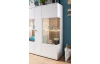 Široká vitrína Rovigo 115  cm, dub nox/biela