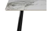 Jedálenský stôl Agne 120x80 cm, biely mramor