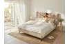 Posteľ Erato 180x200 cm, svetlo béžová látka