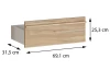 TV skrinka Arank 163 cm, dub mauvella/čierna