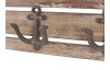 Nástenný vešiakový panel Sailer 3, hnedá vintage