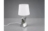 Stolná lampa Abeba, lesklá strieborná