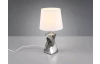 Stolná lampa Abeba, lesklá strieborná