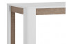 Rozkladací jedálenský stôl Linate 160x90 cm, biely lesk/dub