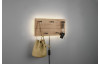 Nástenný vešiak s LED Romy, drevo, 40 cm