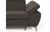 Rohová sedacia súprava Gisele, tmavo hnedá espresso látka, ľavý roh