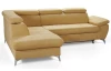 Rohová sedacia súprava Gisele, žlutá látka, ľavý roh