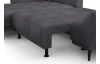 Rohová sedacia súprava Allegra, antracitová látka, ľavý roh