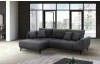 Rohová sedacia súprava Allegra, antracitová látka, ľavý roh