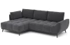 Rohová sedacia súprava Allegra, antracitová látka, ľavý roh
