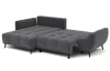 Rohová sedacia súprava Allegra, antracitová látka, ľavý roh