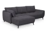 Rohová sedacia súprava Allegra, antracitová látka, ľavý roh