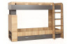 Dvojposchodová posteľ so zásuvkami Nano 90x200 cm, dub/grafit