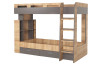 Dvojposchodová posteľ so zásuvkami Nano 90x200 cm, dub/grafit