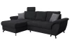 Rohová sedacia súprava Laurent, čierna látka