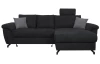 Rohová sedacia súprava Laurent, čierna látka