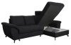 Rohová sedacia súprava Laurent, čierna látka