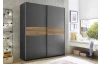 Šatníková skriňa Time 170 cm, grafit/dub