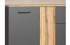 Široká komoda Esteban 181 cm, antracit/dub evoke
