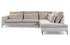 Rohová sedačka Romeo, béžová štruktúrovaná látka, pravý roh