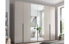 Šatníková skriňa so zrkadlami Kevo, 270 cm, béžová kašmír