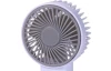 Ručný ventilátor USB nabíjanie, biely, 6,5x14 cm
