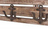 Nástenný vešiakový panel Sailer 4, hnedá vintage