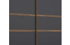 Šatníková skriňa Bernau, 226 cm, dub stirling/šedá
