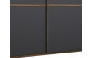 Šatníková skriňa Bernau, 226 cm, dub stirling/šedá